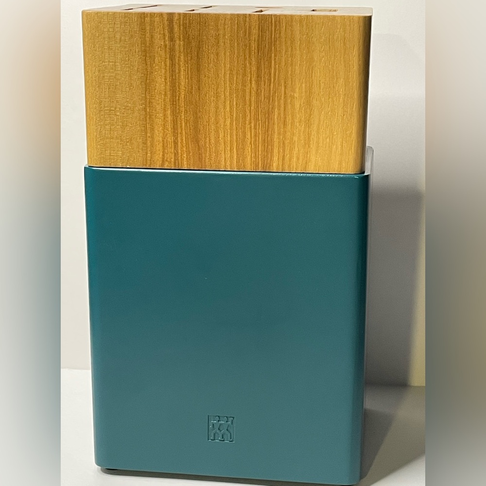 HENCKELS ZWILLING Knife Block Teal & Wood 53050-200
